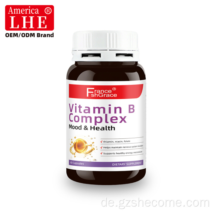 Shecome Vitamin-B-Komplex-Kapseln unterstützen die Stimmung und Gesundheit